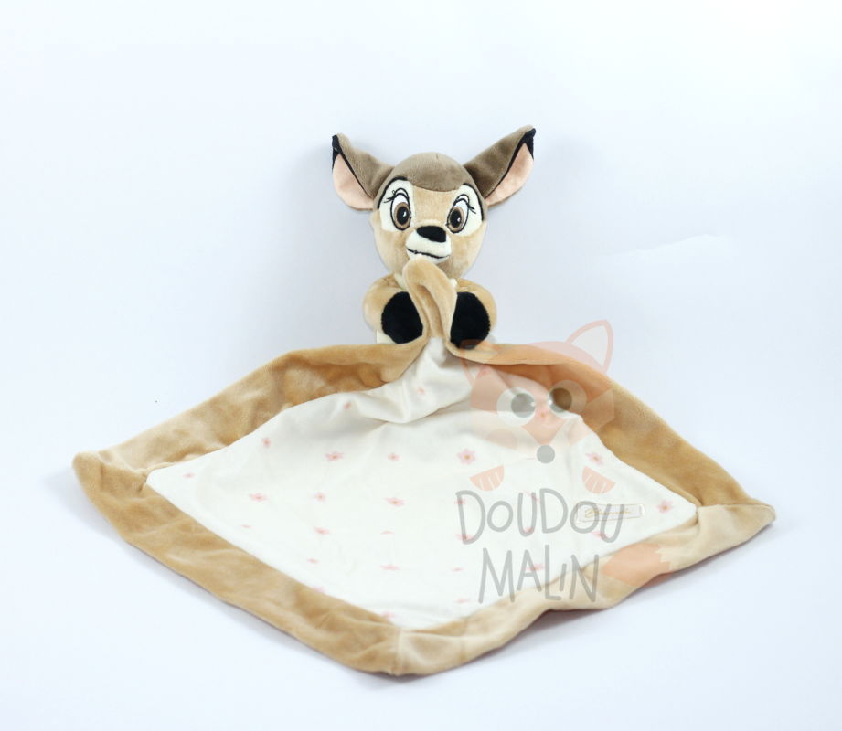  bambi plat marron blanc fleur 30 cm 